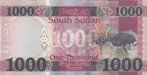 South Sudan 1000 Pounds - Dr John Garang de Mabior - Ostrich - 2024 - Serial CW