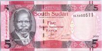 South Sudan New1.2015 5 Pounds, Dr John Garang de Mabior - Cows - 2015