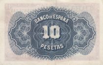 Spain 10 Pesetas - Woman - Various serial - 1935