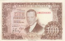 Spain 100 Pesetas - J.R. de Torres - 07-04-1953 - Serial 2M