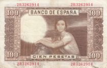 Spain 100 Pesetas - J.R. de Torres - 07-04-1953 - Serial 2R