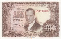 Spain 100 Pesetas - J.R. de Torres - 07-04-1953 - Serial 2S