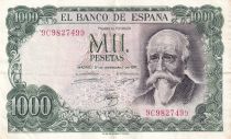 Spain 1000 Pesetas - José Echegaray - Madrid - 1971 - Varieties serials - F+ to VF