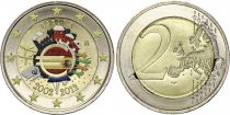 Spain 2 Euros - 10 years of the Euro - Colorised - 2012