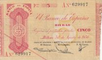 Spain 5 Pesetas - Caja de Ahorros y Monte de Piedad Municipal de Bilbao - 1937 - P.S551b-1