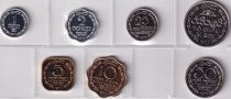 Sri Lanka Set of 7 Coins - 1971