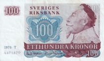 Suède 100 Kronor - Gustav II Adolf - Bateau - 1976 - Série T