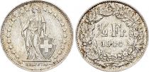 Suisse 1/2 Franc Helvetia - 1944 - B Bern - Argent