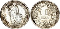 Suisse 1 Franc Helvetia - 1912 - B Bern - Argent