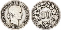 Suisse 10 Centimes - Libertas - 1880