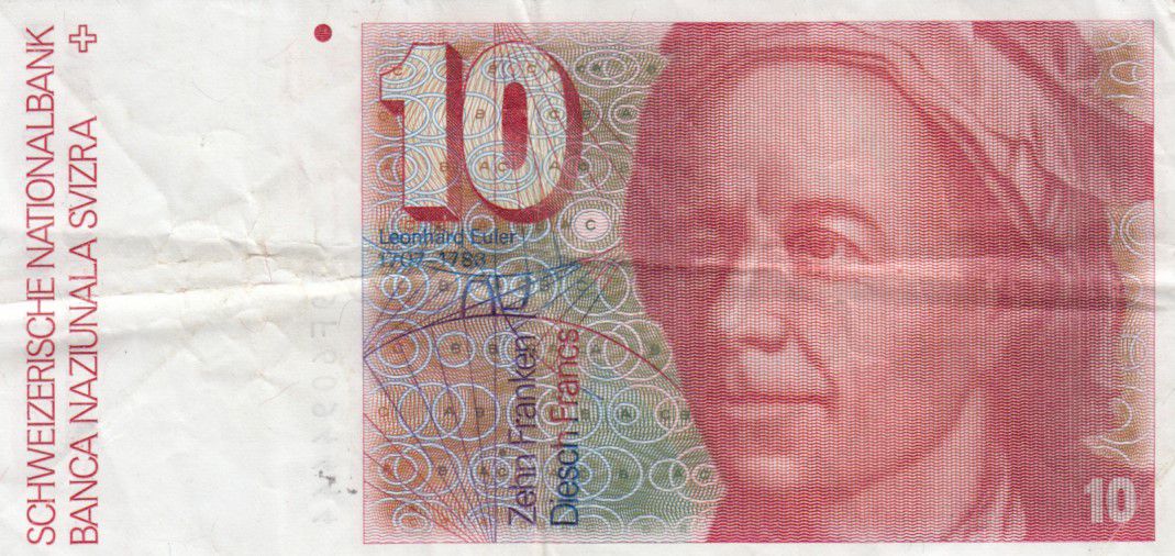 Billet Suisse 10 Francs Leonhard Euler - 1979 - TTB - P.53a