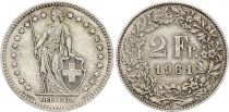 Suisse 2 Francs - Helvetia - 1961 - B Berne - Argent