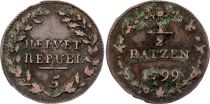 Switzerland 1/2 Batzen - Helvetic Republic - 1799