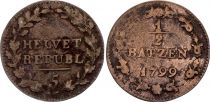 Switzerland 1/2 Batzen - Helvetic Republic - 1799