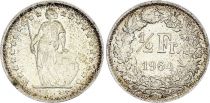 Switzerland 1/2 Franc Helvetia - 1964 - B Bern - Silver