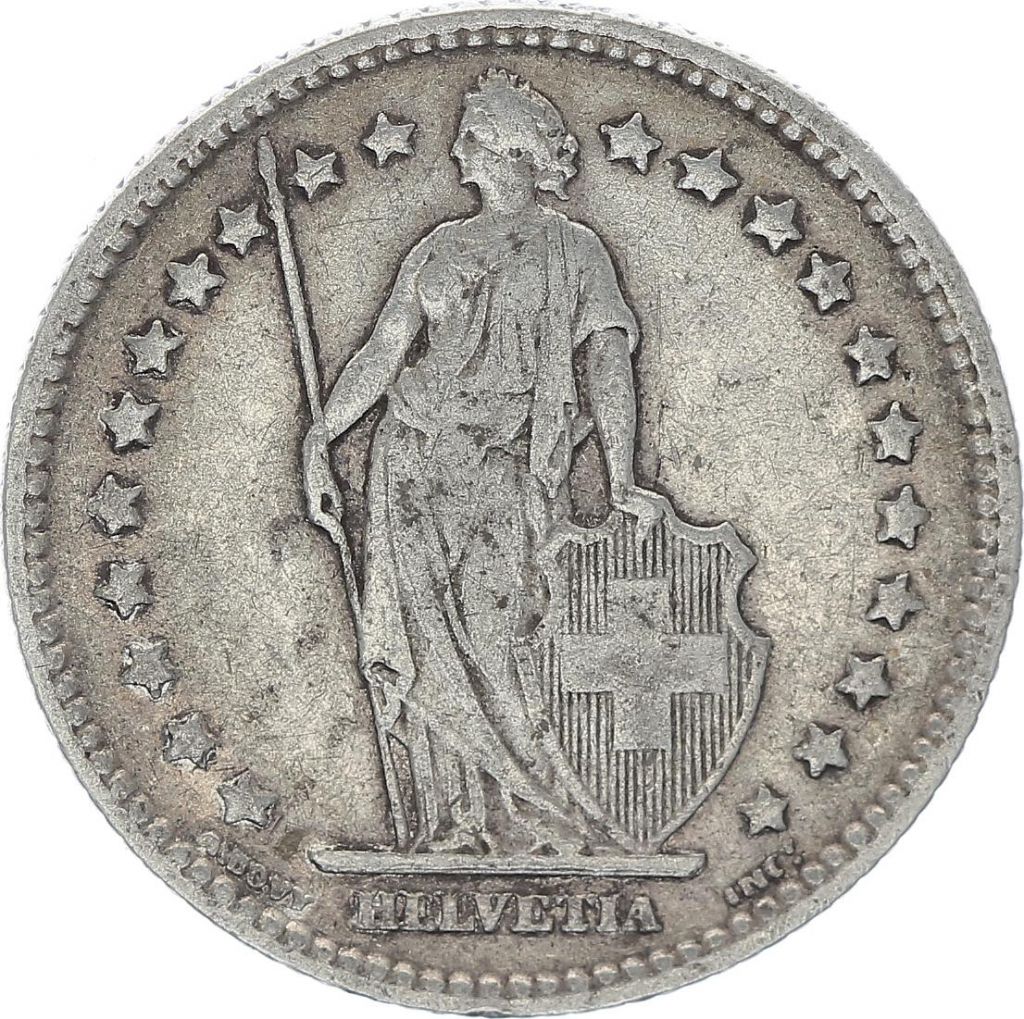 Coin Switzerland 1 Franc Helvetia - 1903 B Bern