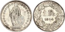 Switzerland 1 Franc Helvetia - 1914 - B Bern - Silver