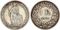 Switzerland 1 Franc Helvetia - 1921 - B Bern - Silver