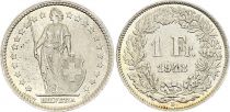 Switzerland 1 Franc Helvetia - 1943 - B Bern - Silver