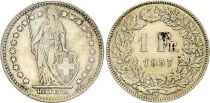 Switzerland 1 Franc Helvetia - 1957 - B Bern - Silver