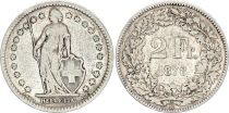 Switzerland 2 Francs - Helvetia - 1878 - B Berne - Silver