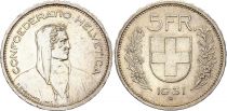 Switzerland 5 Francs Guillame Tell - 1931 - B Berne - Silver