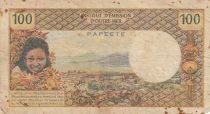 Tahiti 100 francs - Tahitian - 1969 - Serial T.1