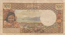 Tahiti 100 Francs - Tahitian - Without république - Serial H1