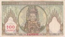 Tahiti 100 Francs Statue of Angkor - ND (1961) - Serial E.99