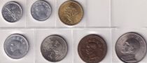 Taiwan Set of 7 Coins - 1950-1980