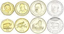 Tanzania 50,100,200,500 Shilingi - Set of 4 Coins - 2014-2015 - AU