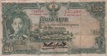 Thailand 20 Baht Rama VII - Temple - 01-01-1935 - Serial P.1