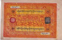 Tibet 100 Srang - Lions - Orange et jaune - 1942