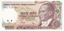 Turkey 5000 Turk Lirasi - Pdt Ataturk - ND (1985) - Serial E - P.197