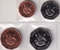 Uganda Set of 4 Coins - 1987