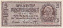 Ukraine 5 Karbowanez - German military administration - 1942 - P.51