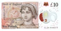 United Kingdom 10 Pounds Elisabeth II - Jane Austens - 2016 (2017) Polymer - Serial CL24