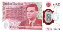 United Kingdom 50 Pounds Elisabeth II - Allan Turing - 2020 (2021) - UNC