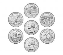 United States of America Serial of 5 quarters - America the Beautiful Quarters 2016