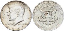 USA 1/2 Dollar J.F. Kennedy - 1967  - Argent