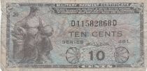 USA 10 cents - Military banknote - Series 481 - Number 36 - 1951