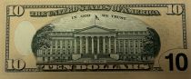 USA 10 Dollars - New York - Hamilton - UU Treasury - 2017A - Serial B2 New York