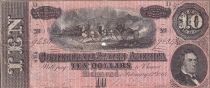 USA 10 Dollars Confederate States - 1864 - Serial 9634