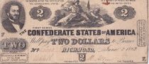 USA 2 Dollars The Confederate States of America - 1862 - Serial 45848