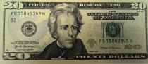 USA 20 Dollars - Jackson - White House  - 2017A -  Serial B2 New York