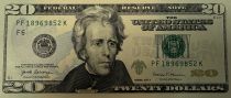 USA 20 Dollars - Jackson - White House - 2017A - Serial F6 Atlanta