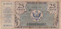 USA 25 cents - Military banknote - Series 472 - Number 27 - 1948