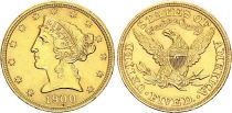 USA 5 Dollars Liberty - Eagle Coronet Head - 1900 Gold