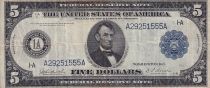 USA 5 Dollars Lincoln - 1-A Boston - 1914 - Serial A29251555A