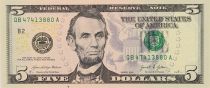 USA 5 Dollars Lincoln - Lincoln Mémorial - 2021 - B2 New York